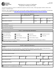 Document preview: Form 2910 Application for a License or Certification to Operate a Child Day Care Facility - Texas