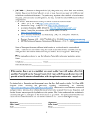 Civil Case Adr Program Assignment Form - Nassau County, New York, Page 2