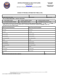 Document preview: Form LI-235 Change of Personal Information Form - Arizona