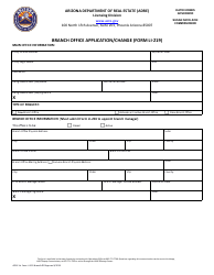 Document preview: Form LI-219 Branch Office Application/Change - Arizona