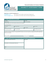 Disability Assessment Form - Nunavut, Canada, Page 2