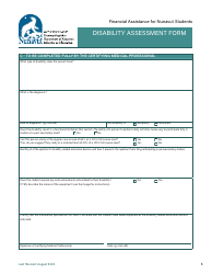 Disability Assessment Form - Nunavut, Canada, Page 3