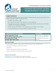 Document preview: Distance Education Course Reimbursement Application Form - Nunavut, Canada