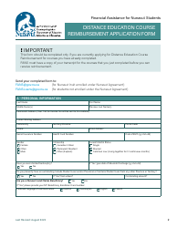 Distance Education Course Reimbursement Application Form - Nunavut, Canada, Page 2