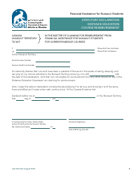 Distance Education Course Reimbursement Application Form - Nunavut, Canada, Page 4