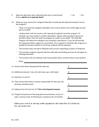 Request for Arbitration of a Fee Dispute - California, Page 3