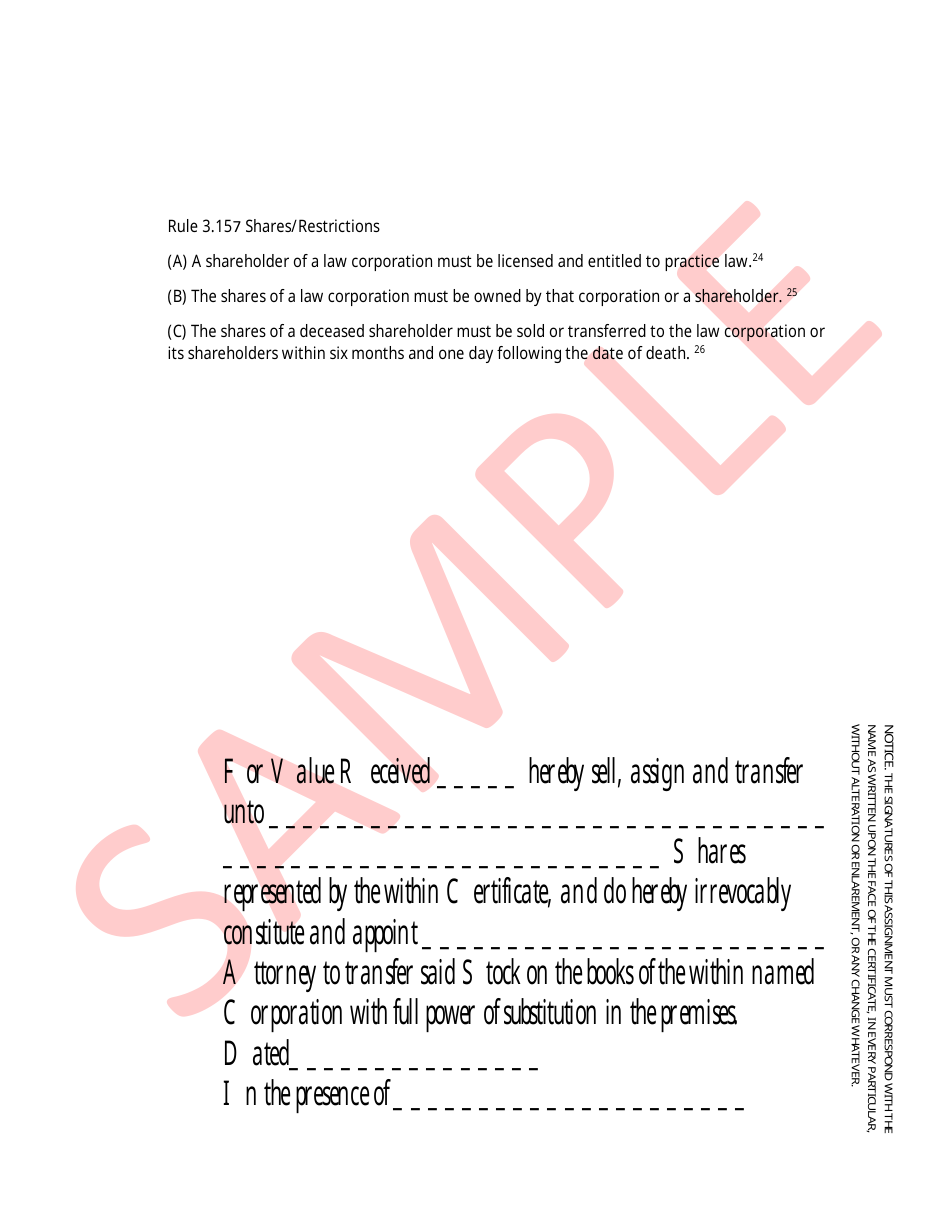 Application for Issuance of a Certificate of Registration as a Law Corporation - California, Page 6
