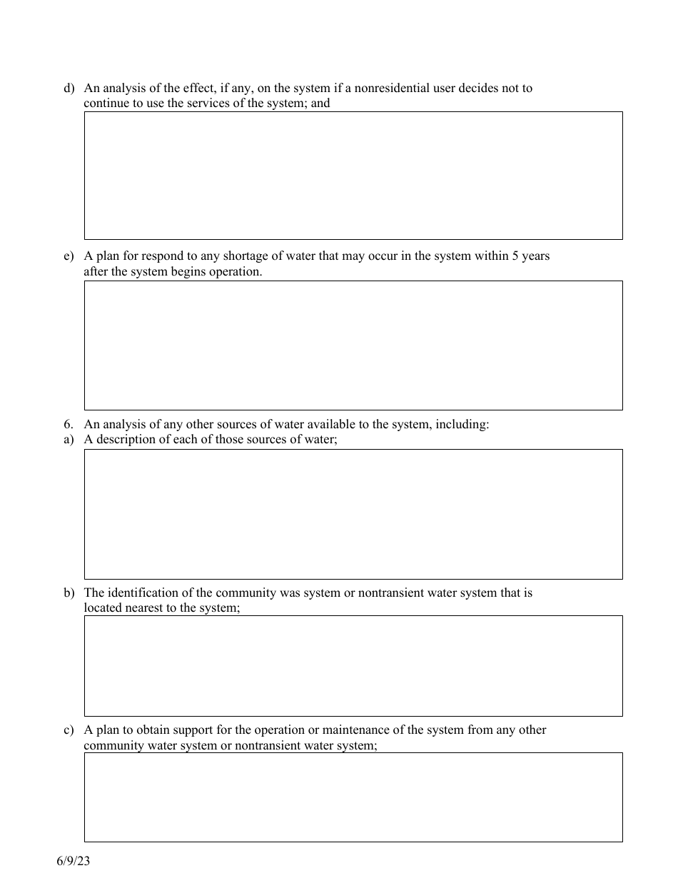 Plan to Operate a Community and Non-transient Non-community Public Water System - Nevada, Page 6