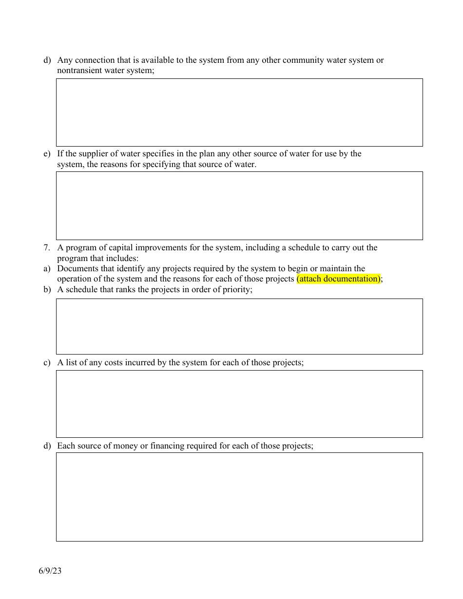 Plan to Operate a Community and Non-transient Non-community Public Water System - Nevada, Page 7