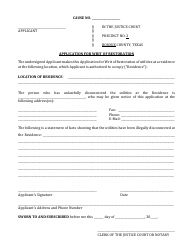 Document preview: Application for Writ of Restoration - Bosque County, Texas
