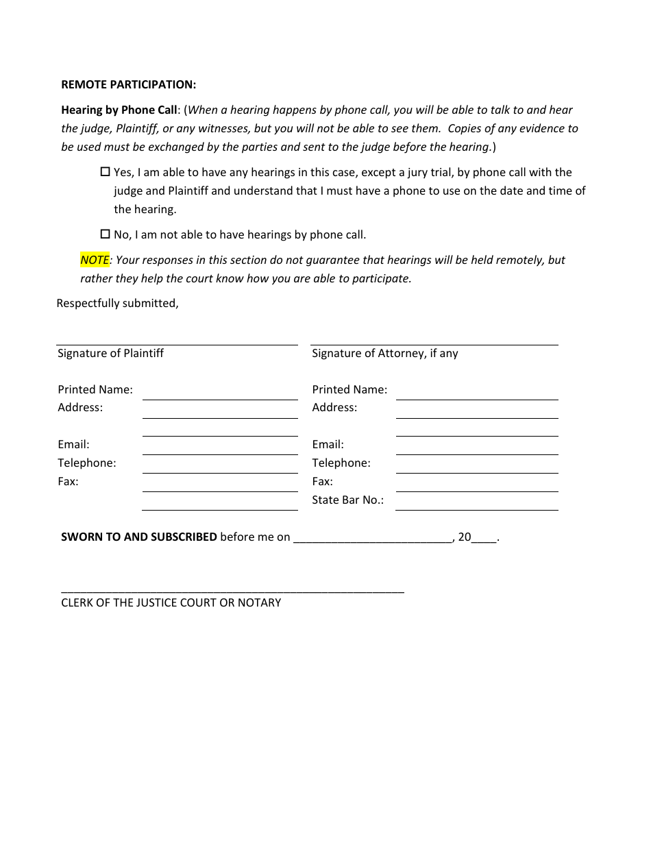 Petition: Eviction Case - Bosque County, Texas, Page 3