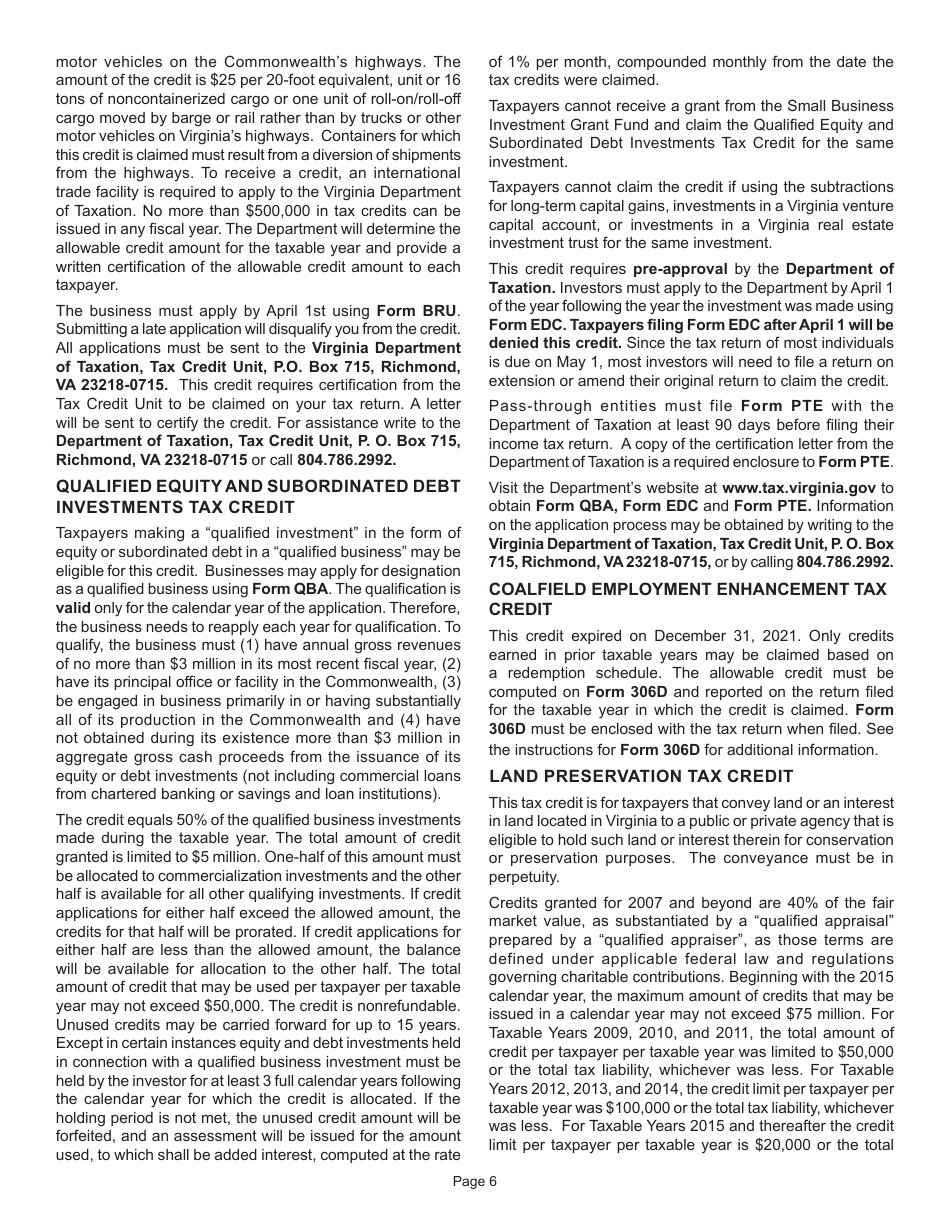 Instructions for Form 770 Virginia Fiduciary Income Tax Return - Virginia, Page 8