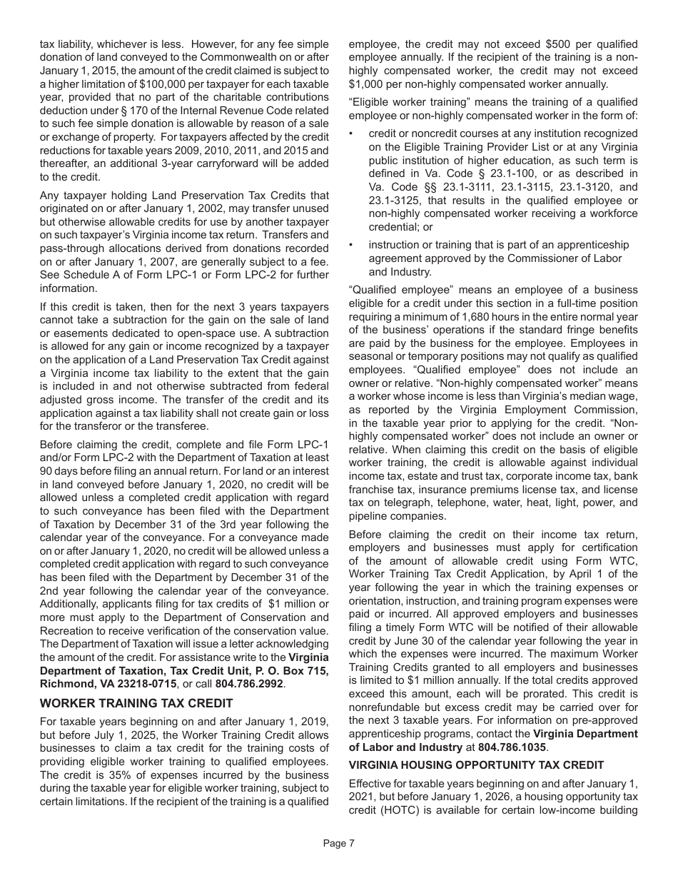 Instructions for Form 770 Virginia Fiduciary Income Tax Return - Virginia, Page 9