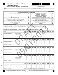 Document preview: Form IND-HEALTH Individual Health Insurance Mandate Form - Draft - Rhode Island