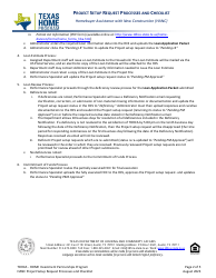 Project Setup Request Processes and Checklist - Homeowner Reconstruction Assistance (HRA) - Texas, Page 2