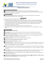 Project Setup Request Processes and Checklist - Homeowner Reconstruction Assistance (HRA) - Texas, Page 3