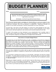 Document preview: Budget Planner Worksheet Template