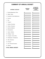 Budget Planner Worksheet Template, Page 6