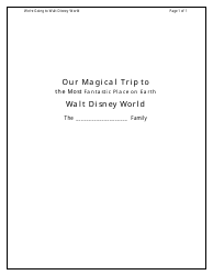 Document preview: Disney World Vacation Planning Toolkit