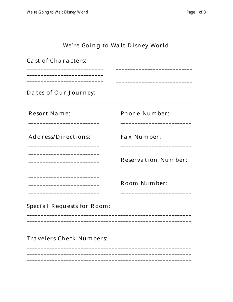 Disney World Vacation Planning Toolkit, Page 10