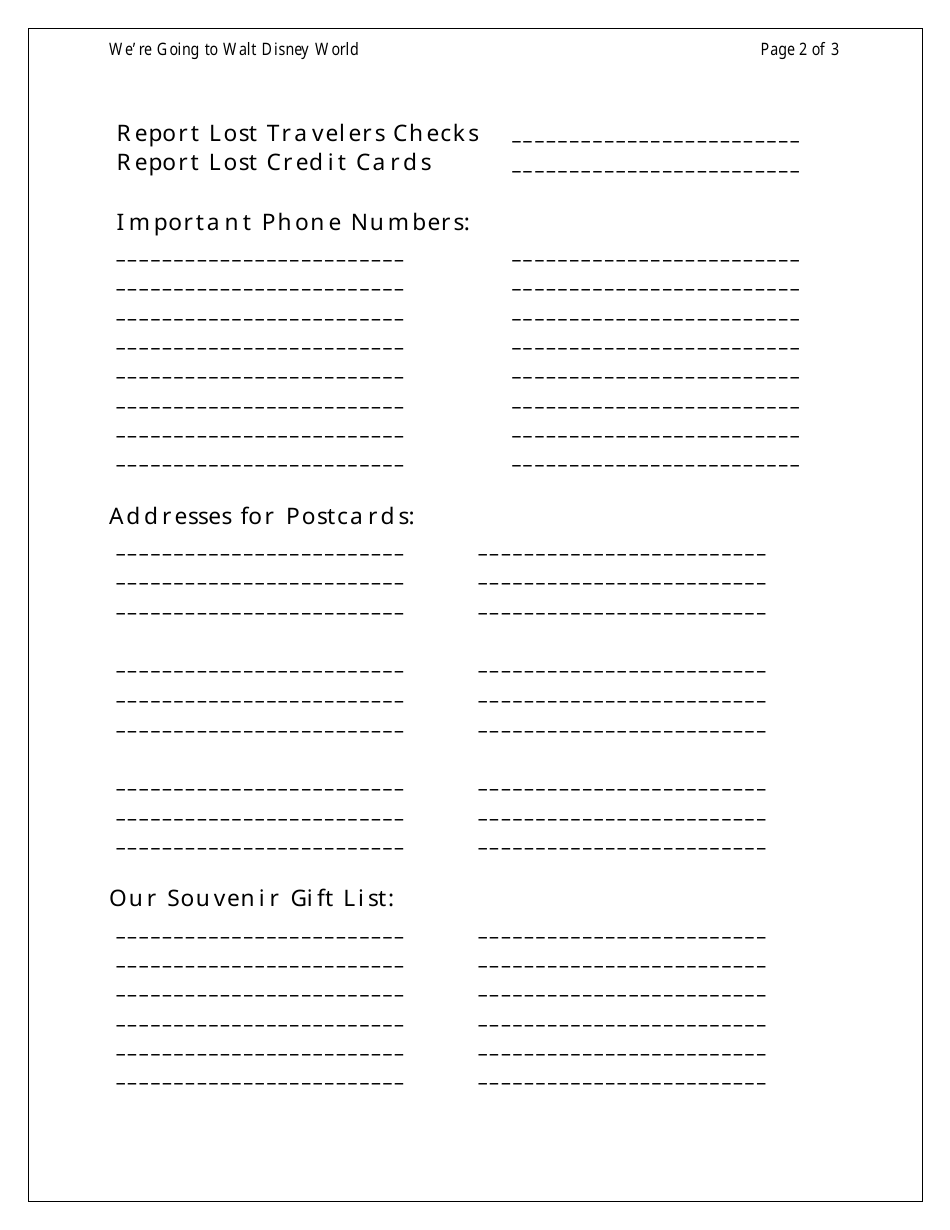 Disney World Vacation Planning Toolkit, Page 11