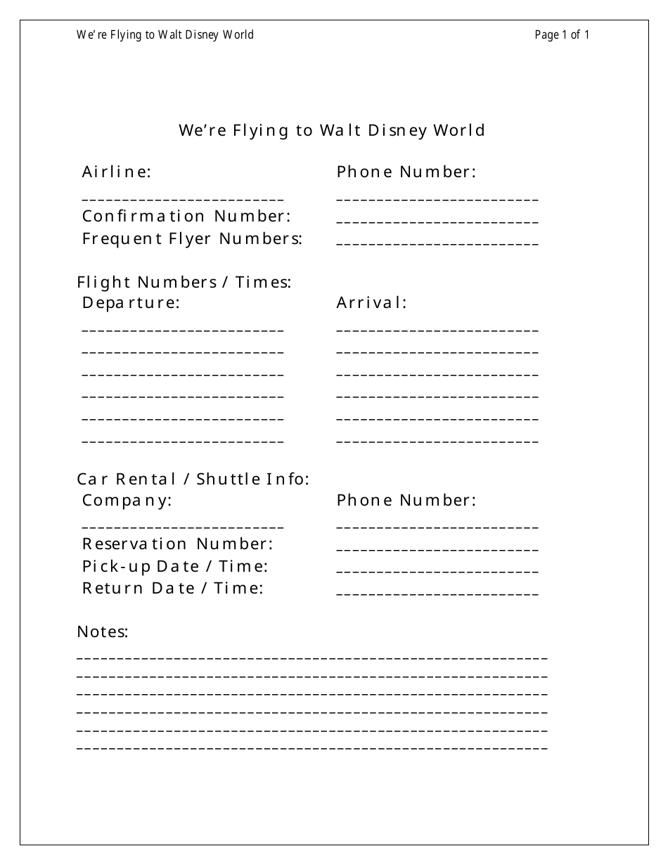 Disney World Vacation Planning Toolkit, Page 13