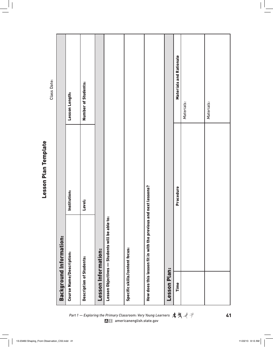 Lesson Plan Template, Page 1