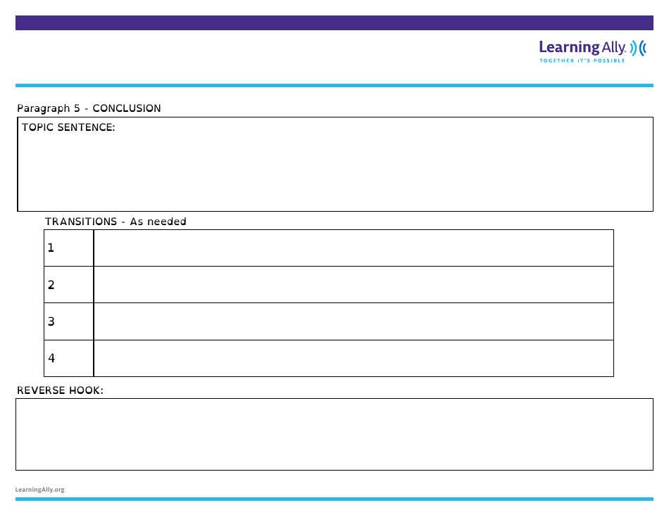 Five Paragraph Essay Template, Page 6