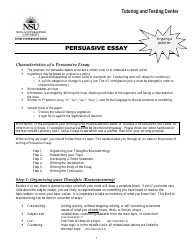 Persuasive Essay Plan