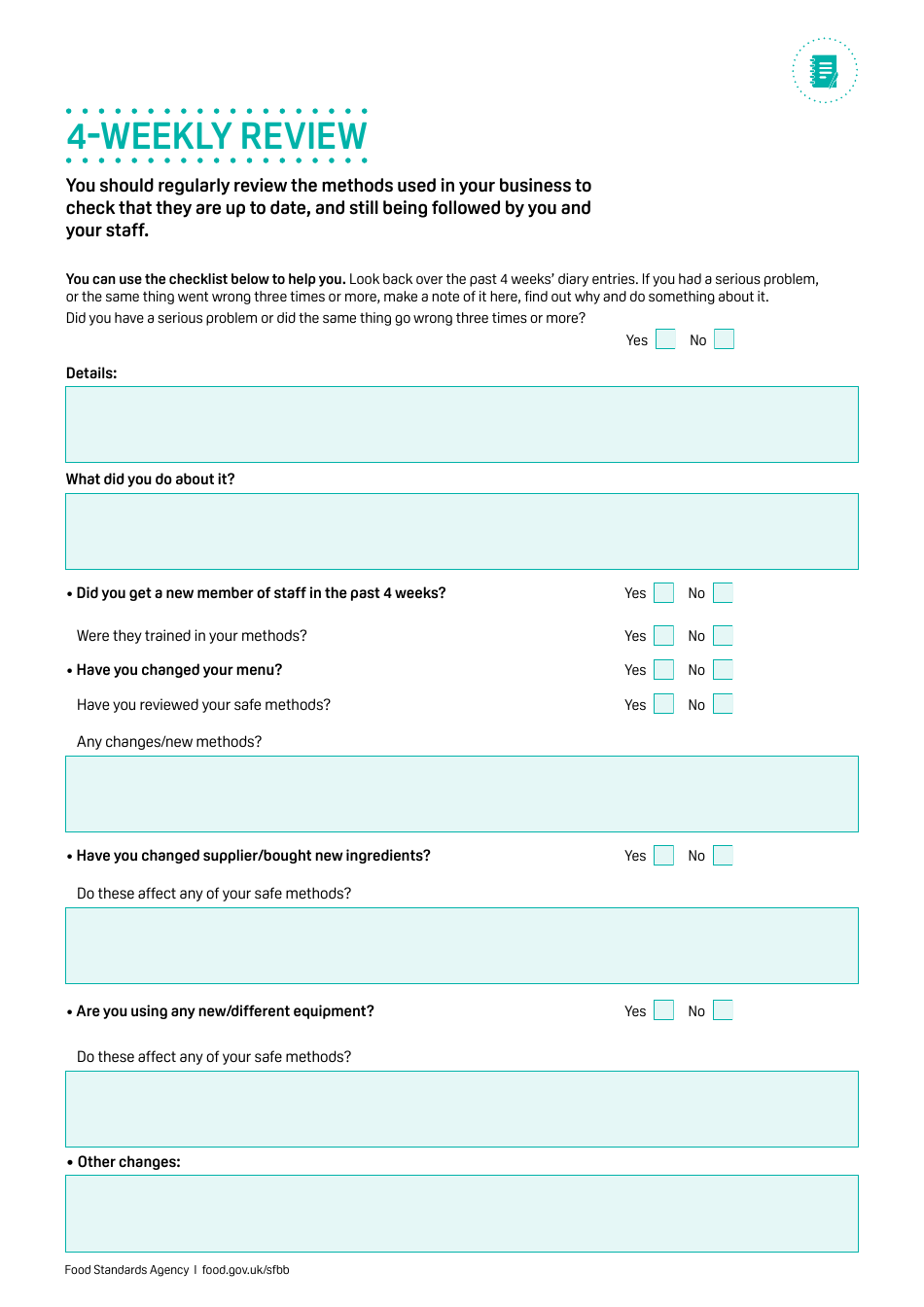 Sfbb Diary Refill / 4-weekly Review - United Kingdom, Page 5