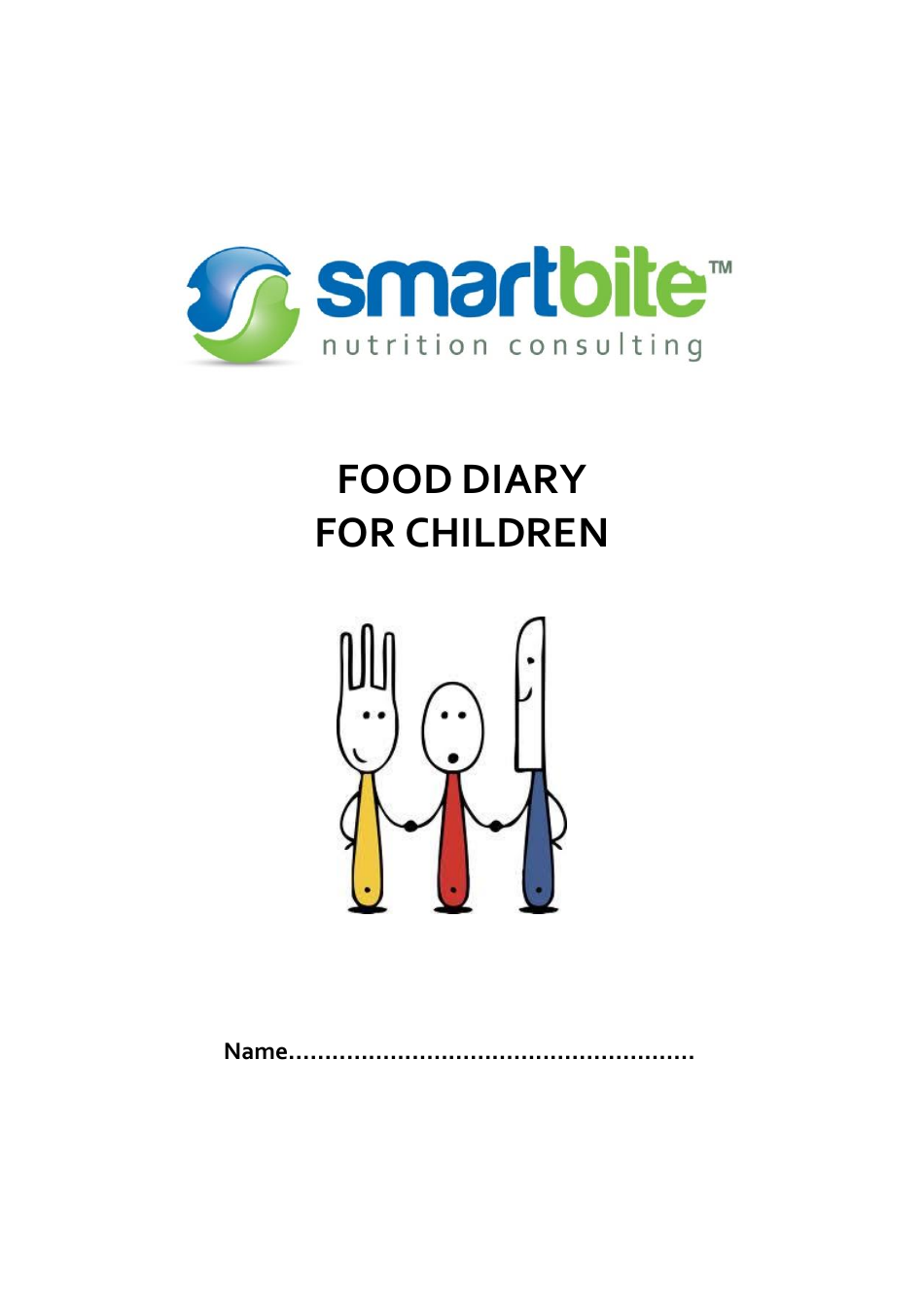 Food Diary for Children, Page 1