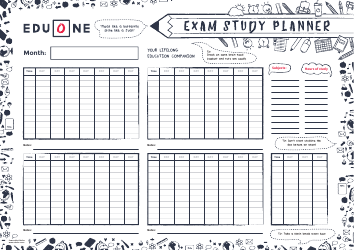 Document preview: Exam Study Planner Template