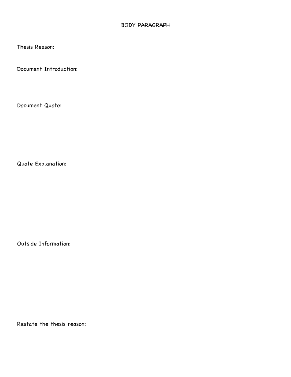 Dbq Graphic Organizer Download Printable PDF | Templateroller