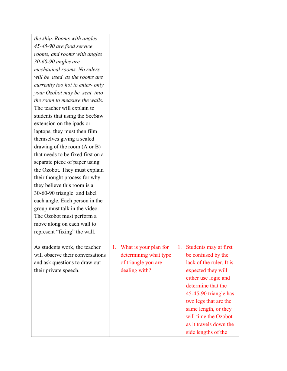5e Lesson Plan Template, Page 8