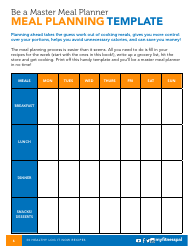 Document preview: Meal Planning Template