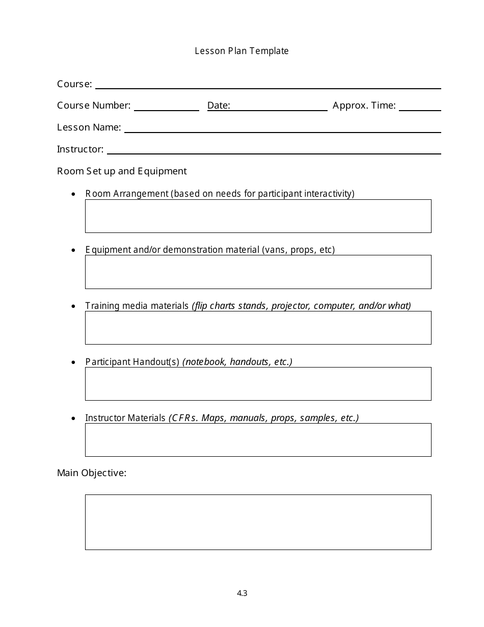 Lesson Planning Template - Ten Reasons for a Lesson Plan, Page 4