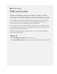 Document preview: Debt Action Plan Tool
