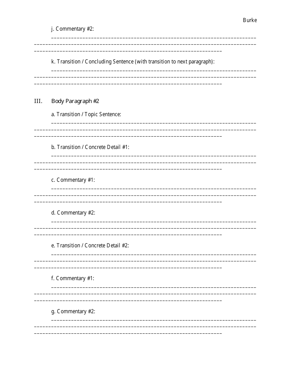 5 paragraph 3 chunk essay outline