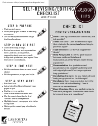 Document preview: Writing Self-revising/Editing Checklist