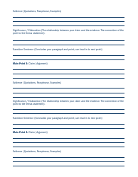 Essay Outline Template - Blue, Page 2