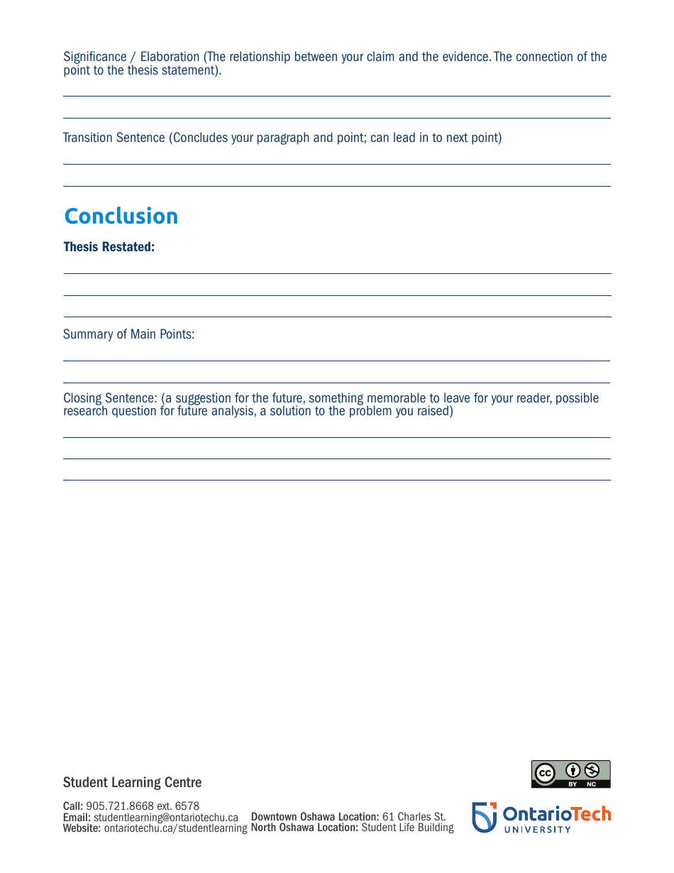 Essay Outline Template - Blue, Page 3