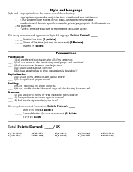 Expository Essay Outline Template - With Total Points, Page 4