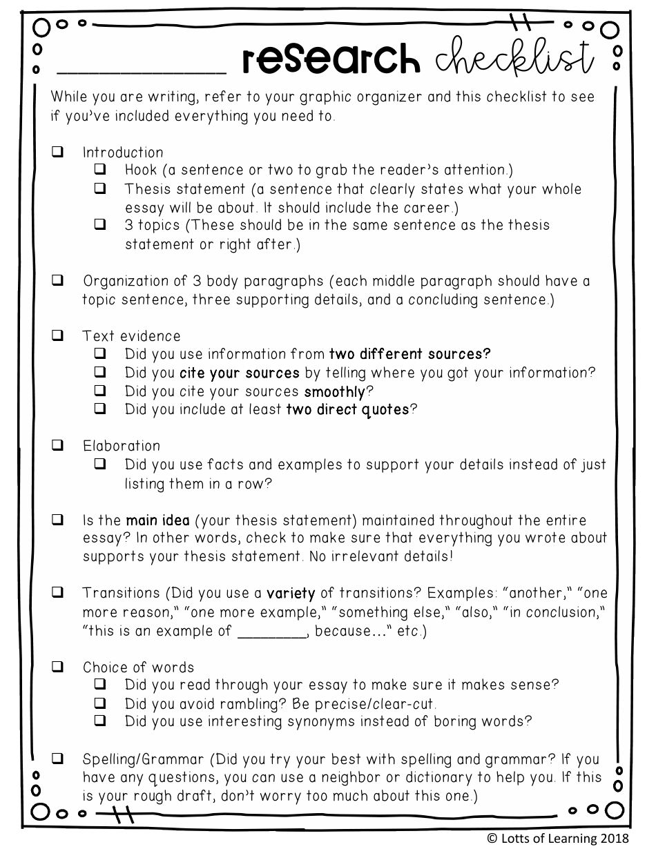Informative Writing Graphic Organizer, Page 4