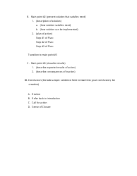 Persuasive Speech Outline Template - Three Points, Page 2