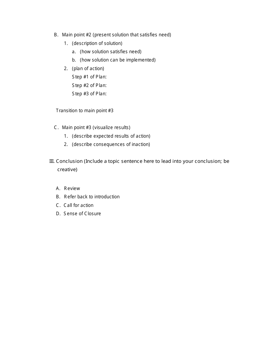 5 minute persuasive speech outline