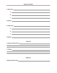 Speech Outline Template - Red, Page 2