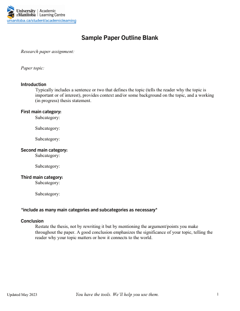 Sample Paper Outline Download Pdf