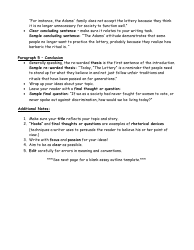 Sample Literary Analysis Essay Outline, Page 2