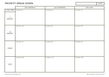 Study Planner Templates, Page 8