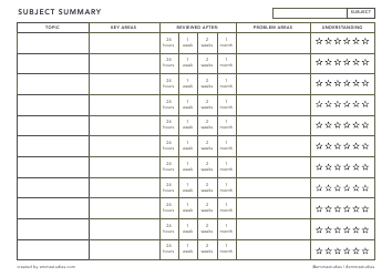 Study Planner Templates, Page 9